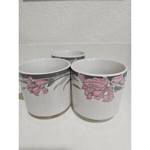 3 Vintage Retro KUN-LUN‎ Tea Cups Coffee Mugs